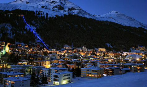 picture of davos switzerland at night