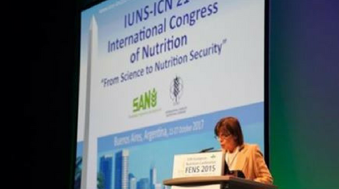 Speaker at the international congress of nutrition